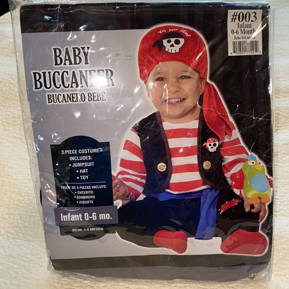 Baby Buccaneer Holloween Costume Infant 0-6 Months 🏴‍☠️